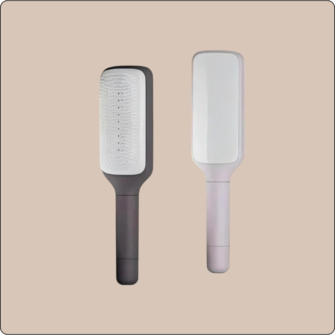 Rotatable Self-Cleaning Hair Brush