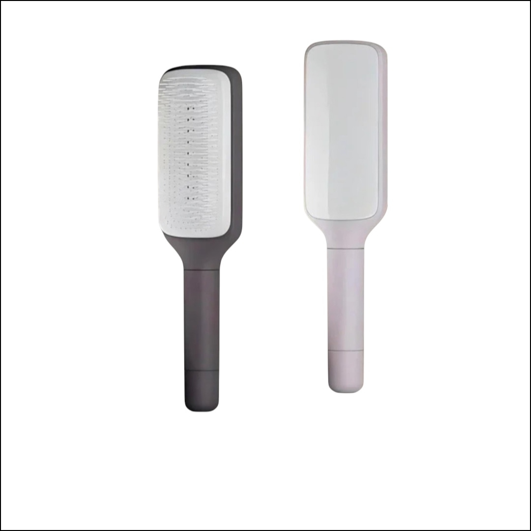 Rotatable Self-Cleaning Hair Brush
