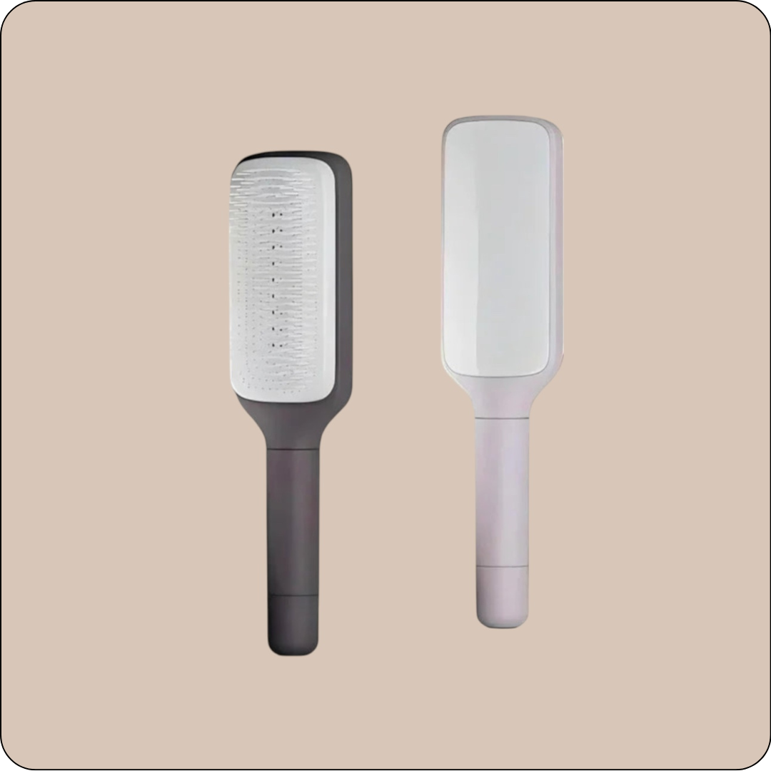 Rotatable Self-Cleaning Hair Brush